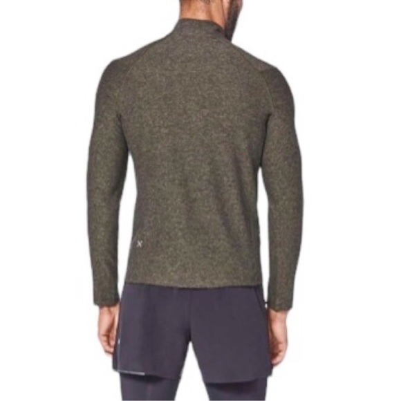Lululemon Surge Warm 1/2 Zip Pullover Heathered Utilitarian Green Black Men's XL - Picture 2 of 11